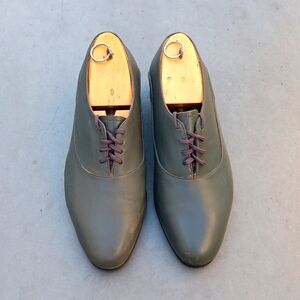 BARCLAY MEN'S VINTAGE GREY LEATHER OXFORDS #23010 (USA)